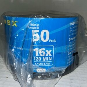 Dynex 16x 4.7gb 120-minute Dvd+R Media 50 Pack Spindle Open Box